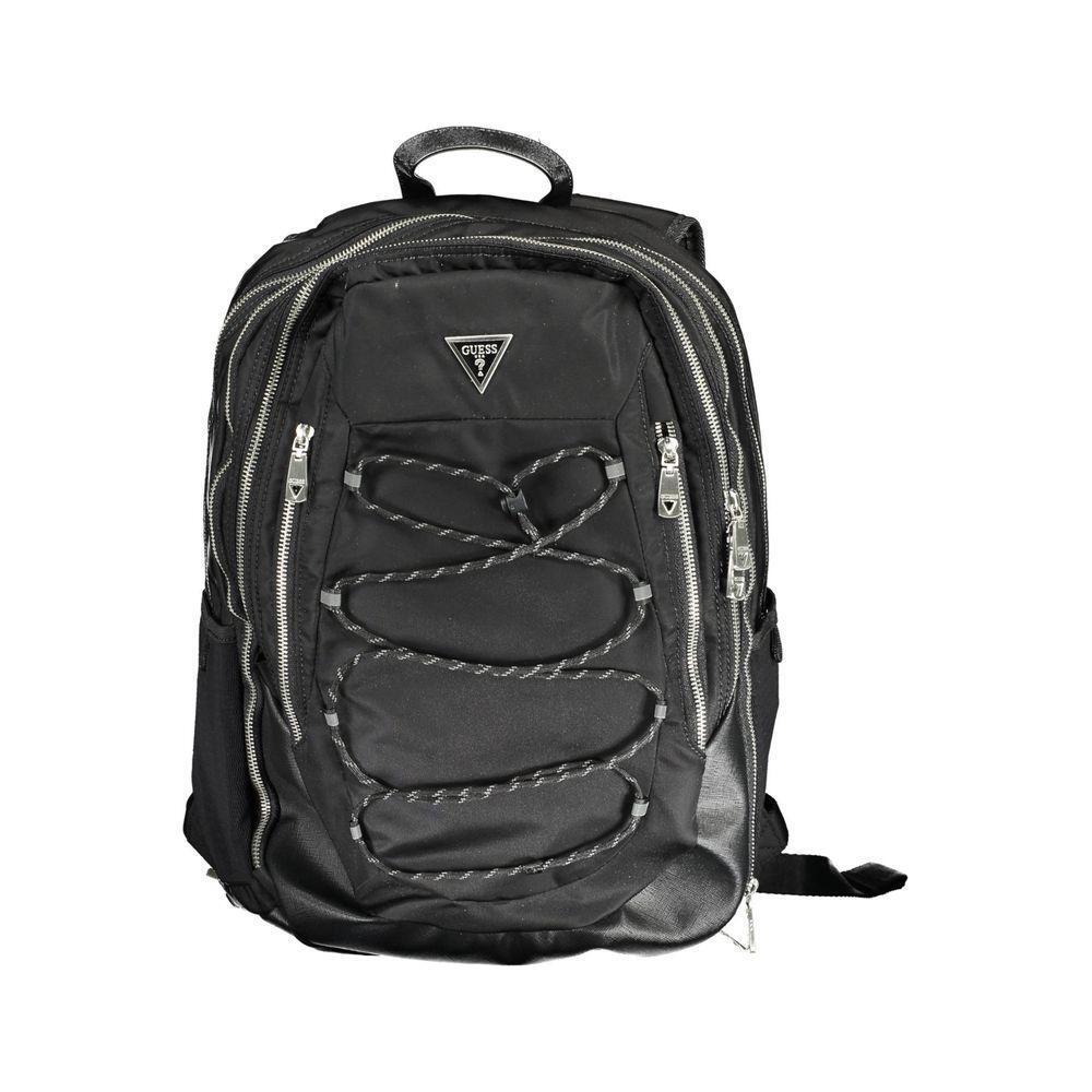 Guess Jeans Black Polyamide Men Backpack GU-17508