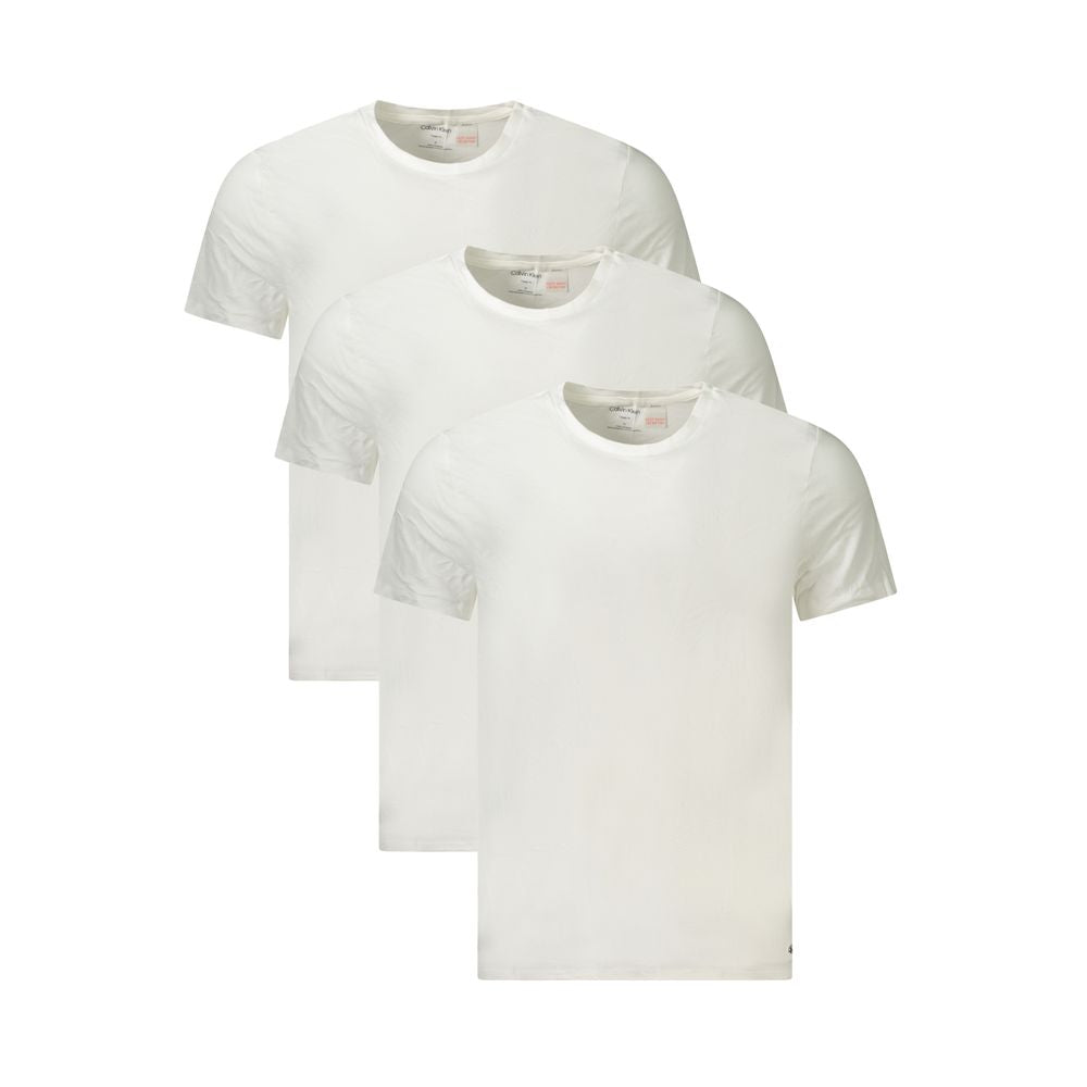 Calvin Klein White Cotton Men T-Shirt CA-36025-S