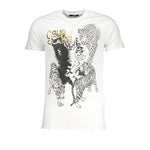 Cavalli Class White Cotton T-Shirt CA-28623-L