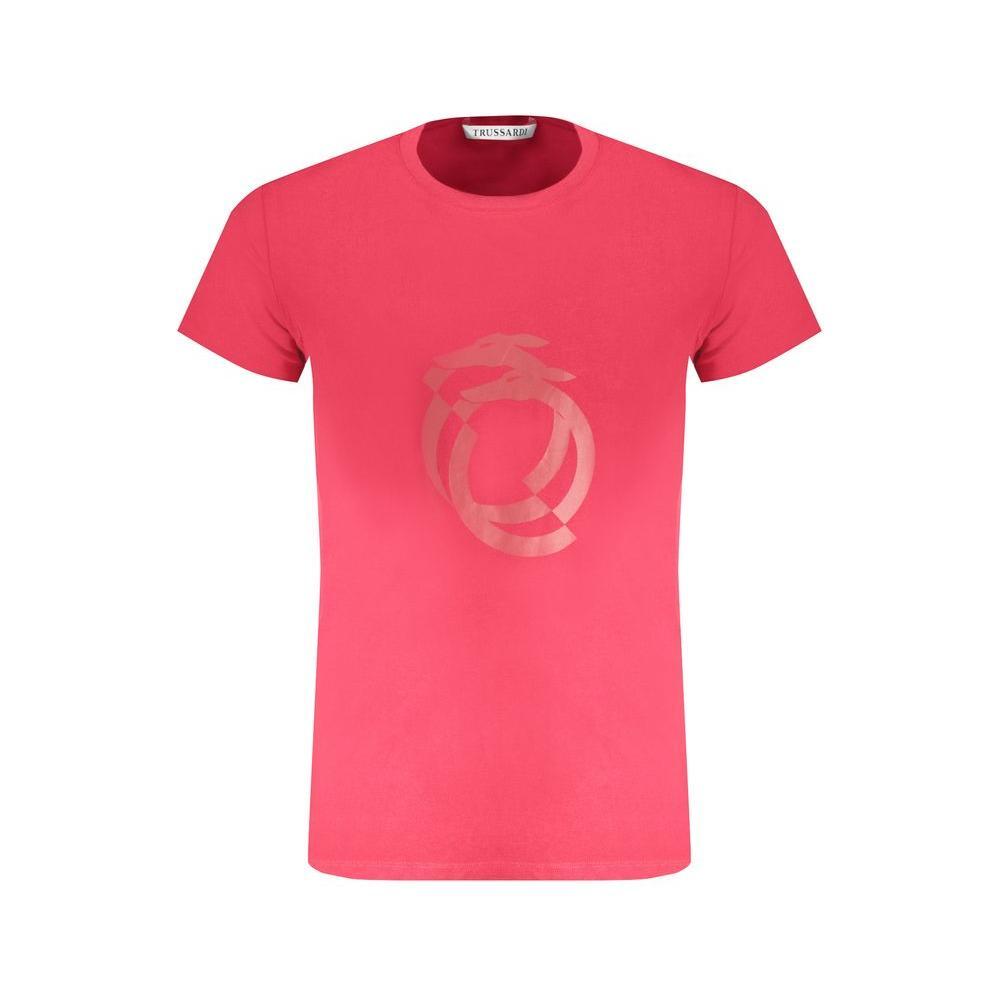Trussardi Red Cotton T-Shirt TR-30140-S