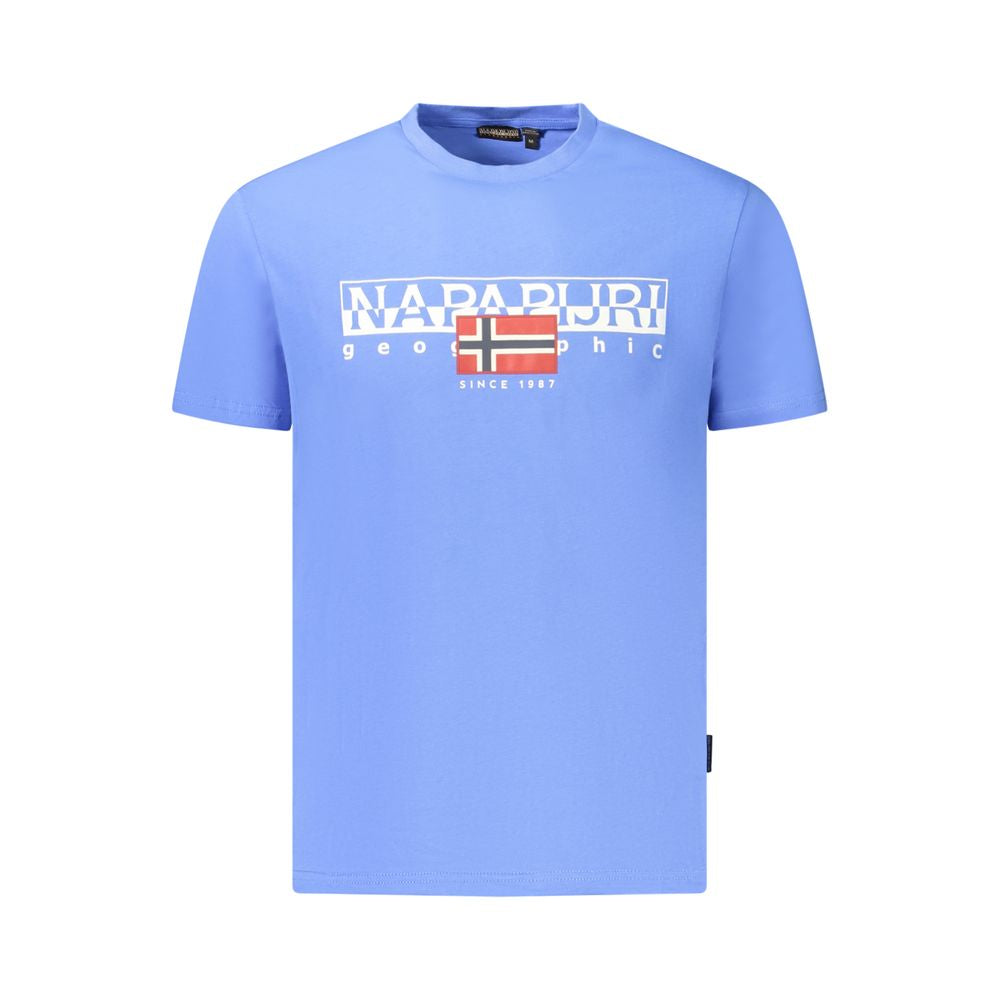 Napapijri Blue Cotton Men T-Shirt NA-35901-M