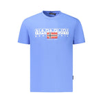 Napapijri Blue Cotton Men T-Shirt NA-35901-M