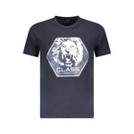 Cavalli Class Blue Cotton Men T-Shirt CA-36704-L
