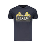 Cavalli Class Blue Cotton Men T-Shirt CA-36713-M