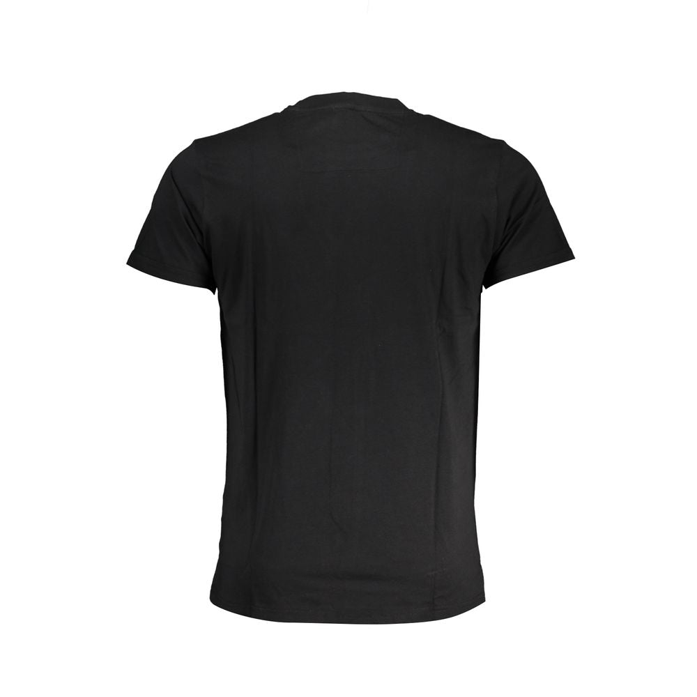 Cavalli Class Black Cotton T-Shirt CA-28596-XL