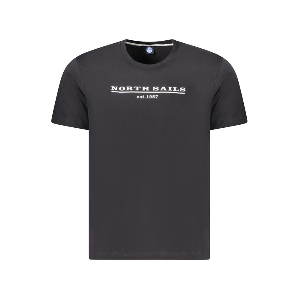 North Sails Black Cotton Men T-Shirt NO-34362-S