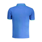 La Martina Blue Cotton Polo Shirt LA-30435-S
