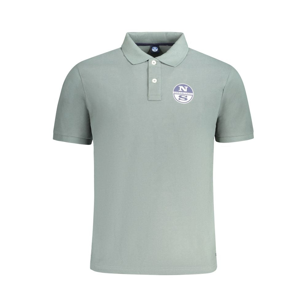 North Sails Green Cotton Men Polo Shirt NO-33984-S