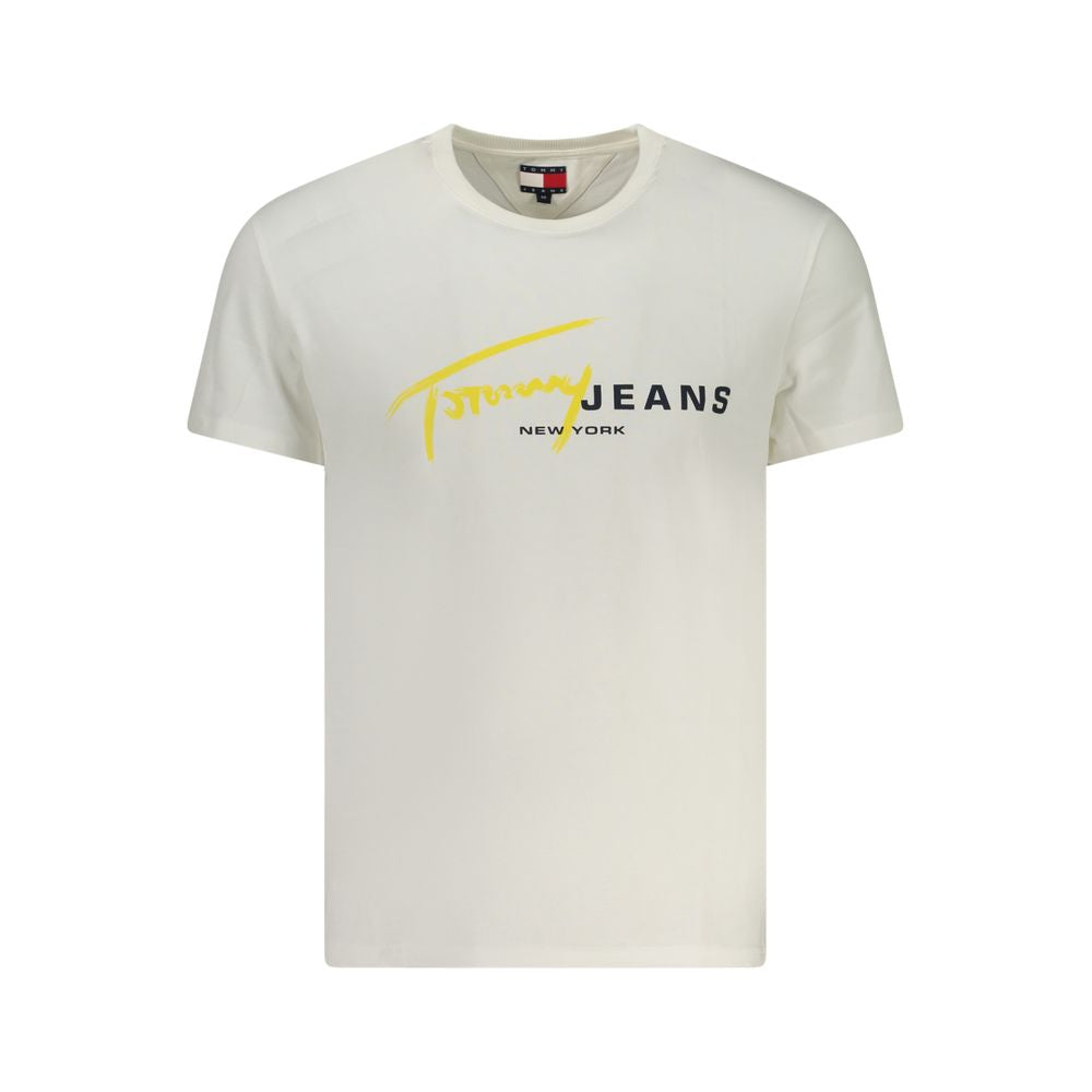 Tommy Hilfiger White Cotton Men T-Shirt TO-38460-S