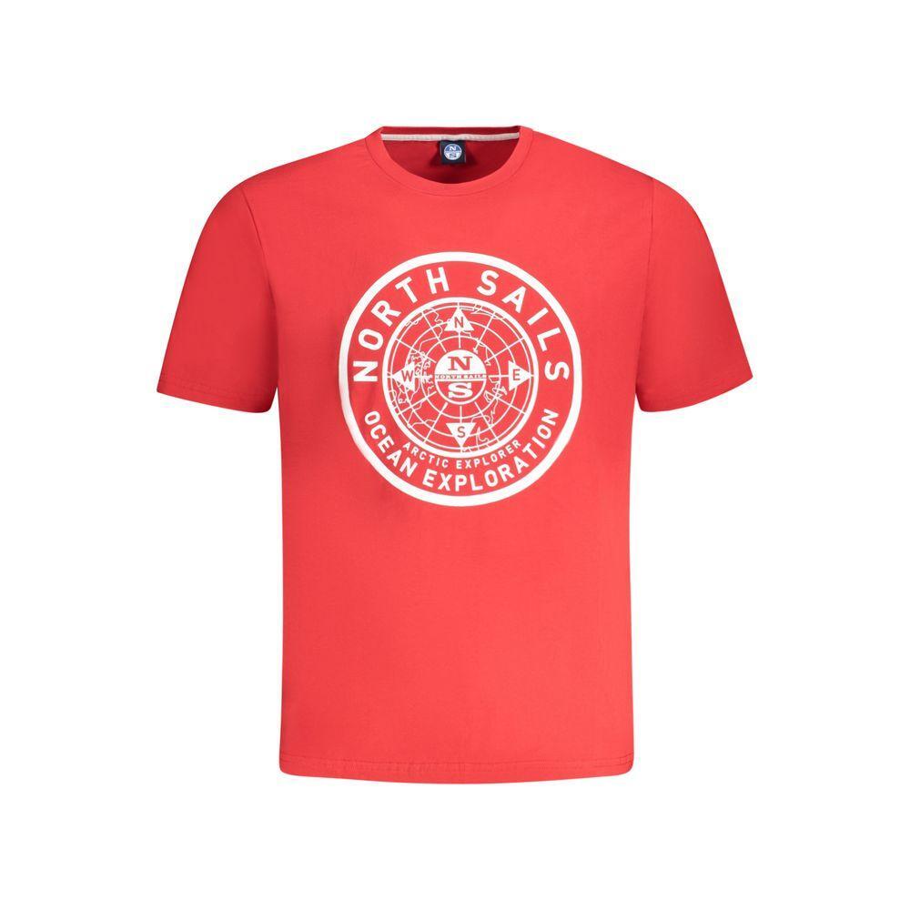 North Sails Red Cotton Men T-Shirt NO-34004-S