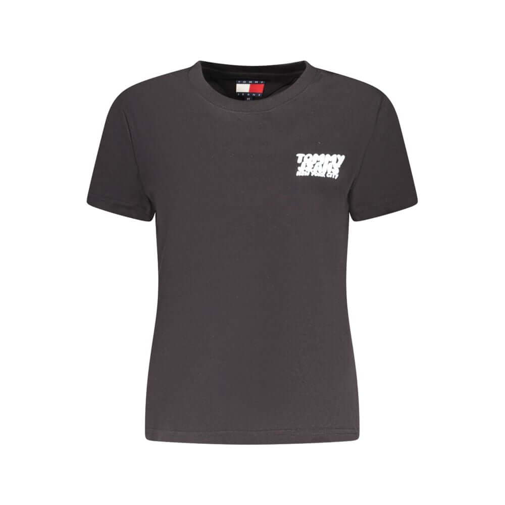 Tommy Hilfiger Black Cotton Women T-Shirt TO-38453-XS