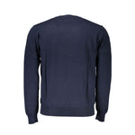 Harmont & Blaine V-Neck Embroidered Blue Sweater HA-23574-M