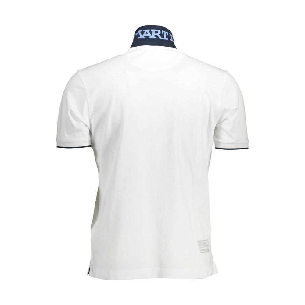 La Martina Elegant Short-Sleeved White Polo for Men LA-26389-M