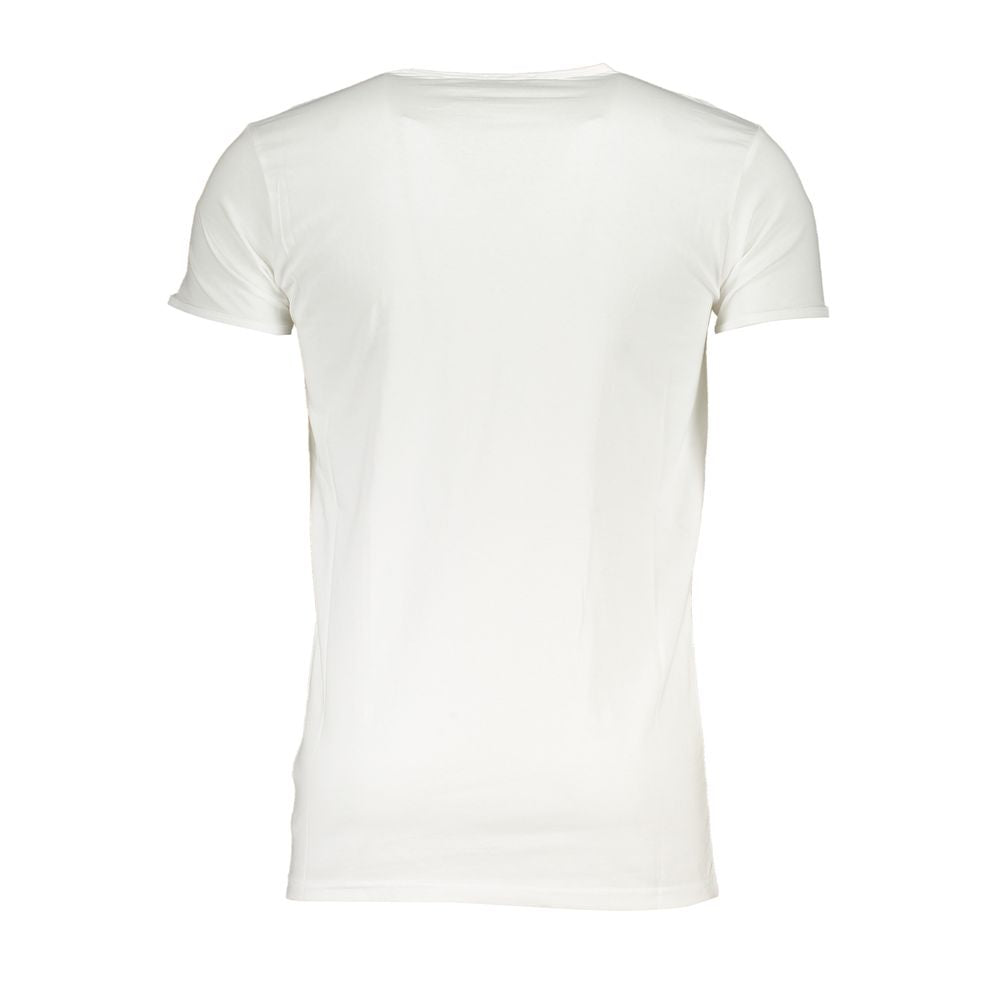 Cavalli Class White Cotton T-Shirt CA-26557-L
