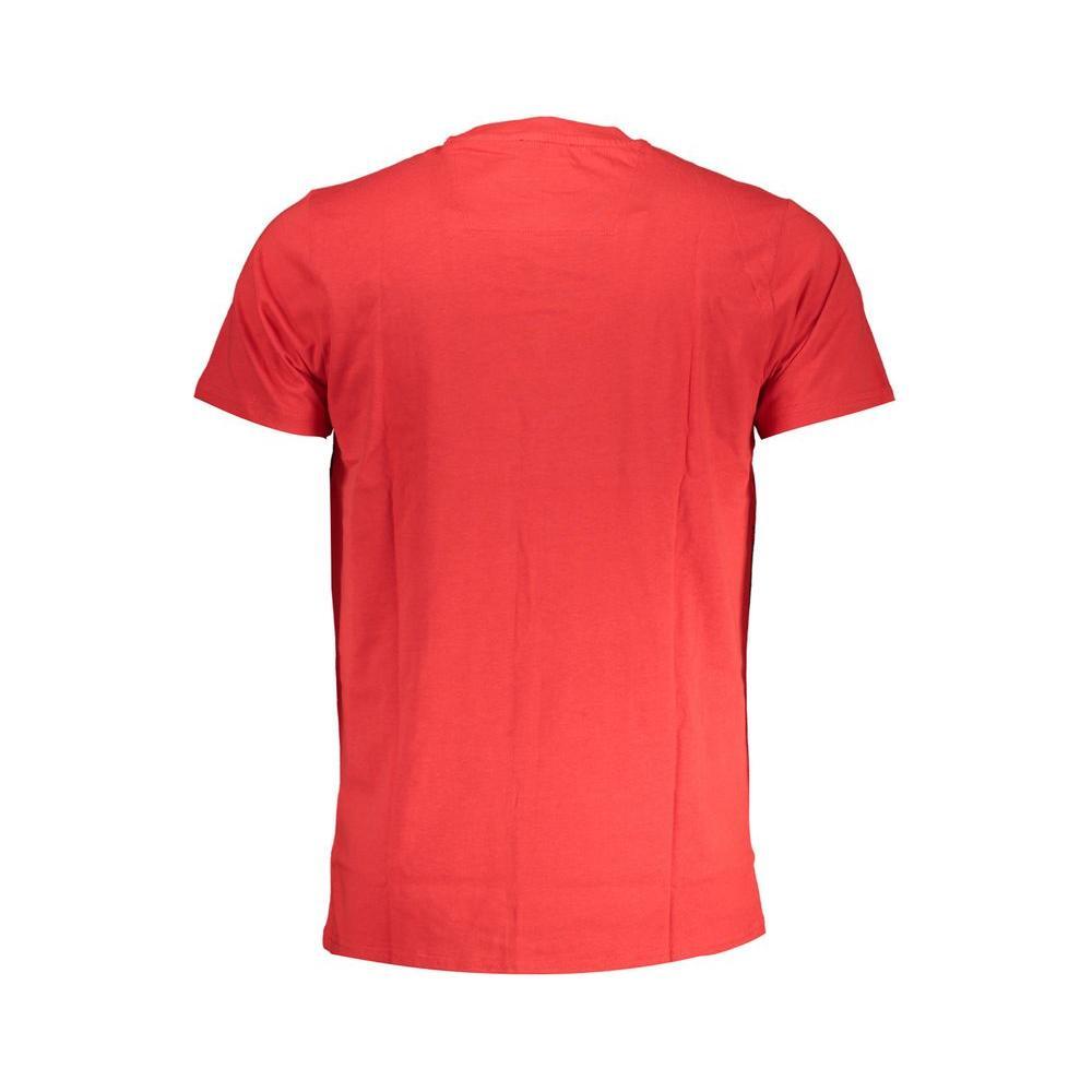 Cavalli Class Red Cotton T-Shirt CA-28605-M