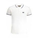 Cavalli Class White Cotton Polo Shirt CA-31314-M