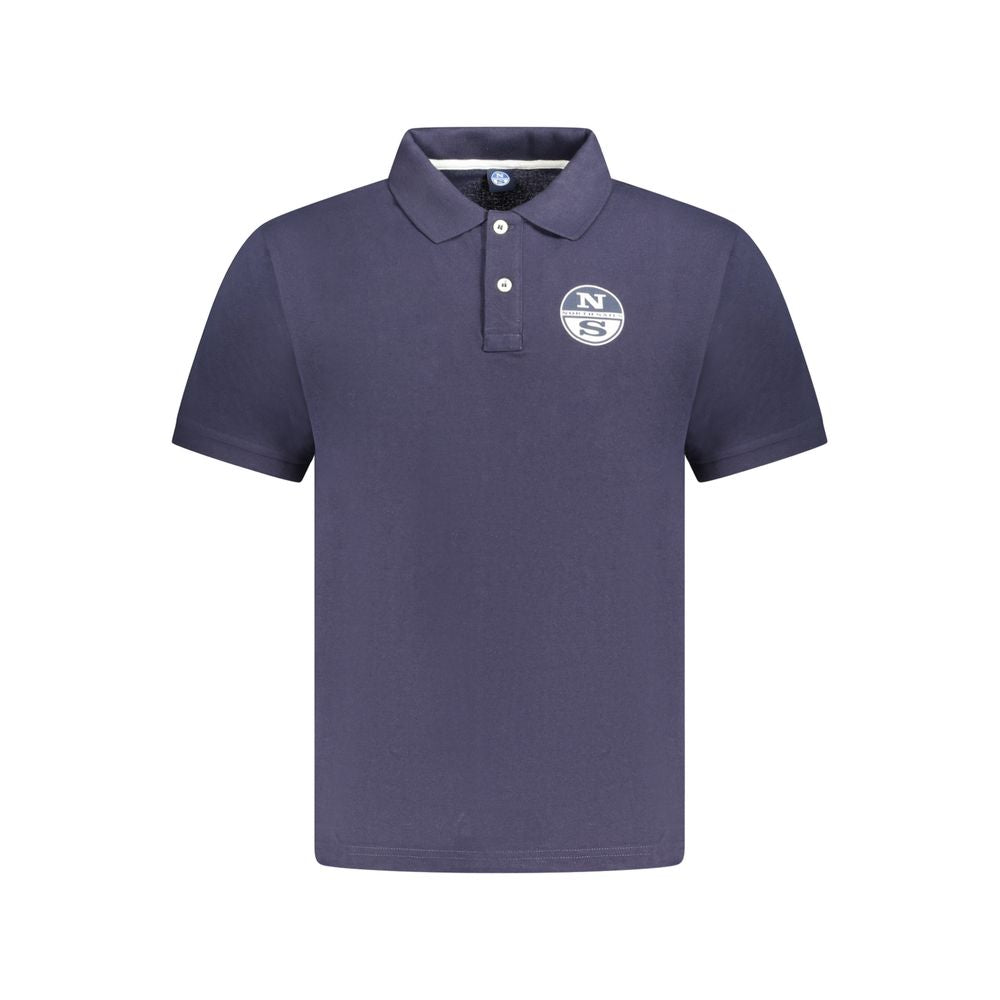 North Sails Blue Cotton Men Polo Shirt NO-33980-S