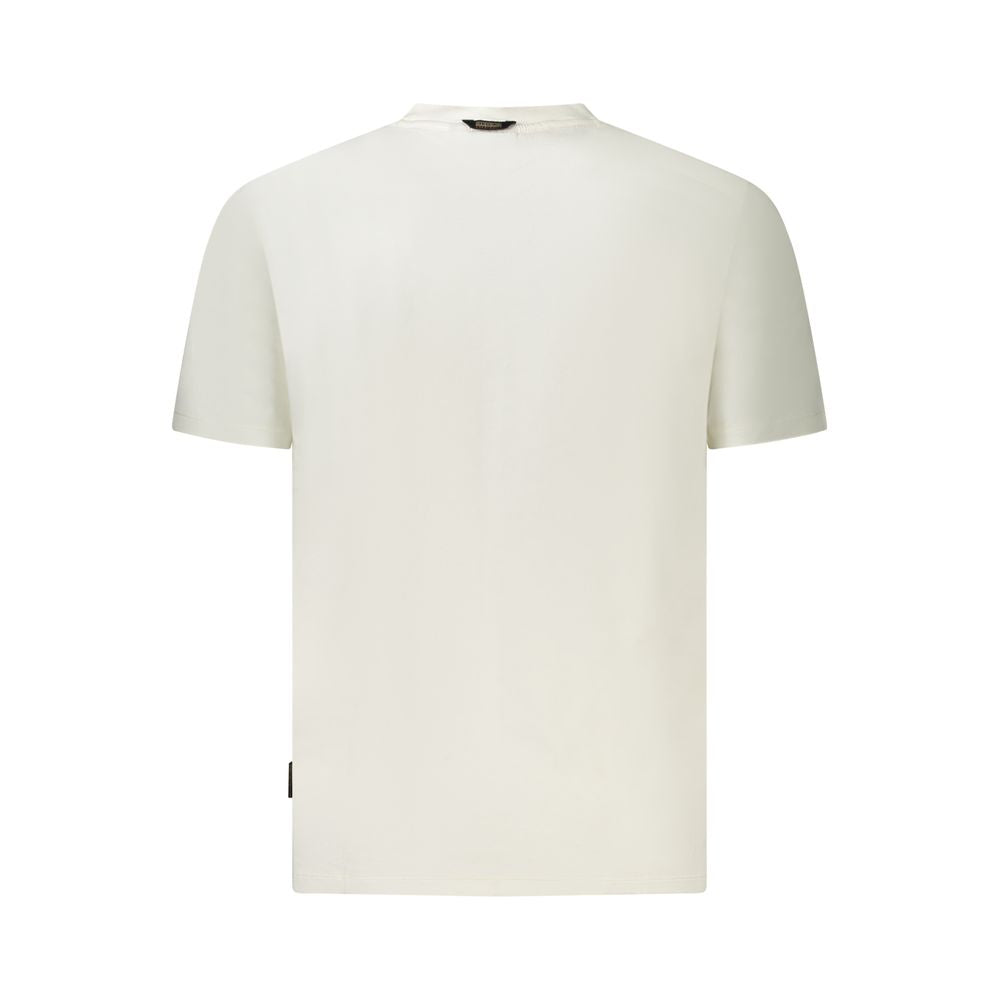 Napapijri White Cotton Men T-Shirt NA-35913-S