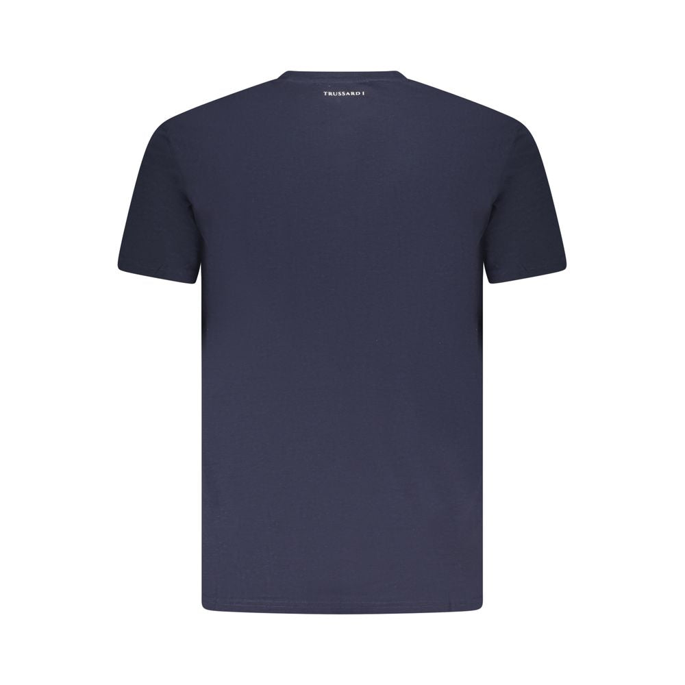 Trussardi Blue Cotton Men T-Shirt TR-36613-S
