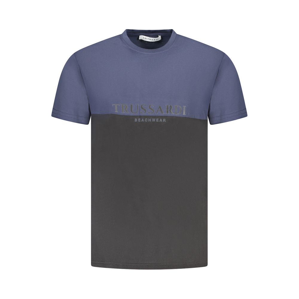 Trussardi Blue Cotton Men T-Shirt TR-36619-L