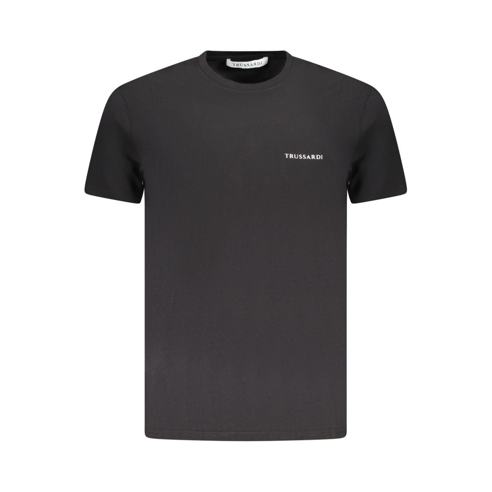 Trussardi Black Cotton Men T-Shirt TR-36621-L