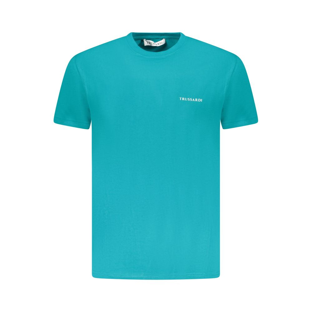Trussardi Light Blue Cotton Men T-Shirt TR-36631-XL