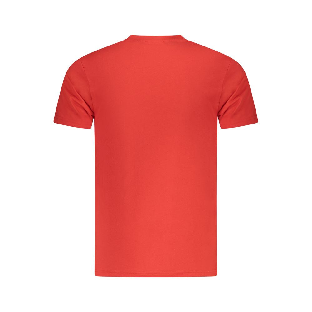 Cavalli Class Red Cotton Men T-Shirt CA-36642-M