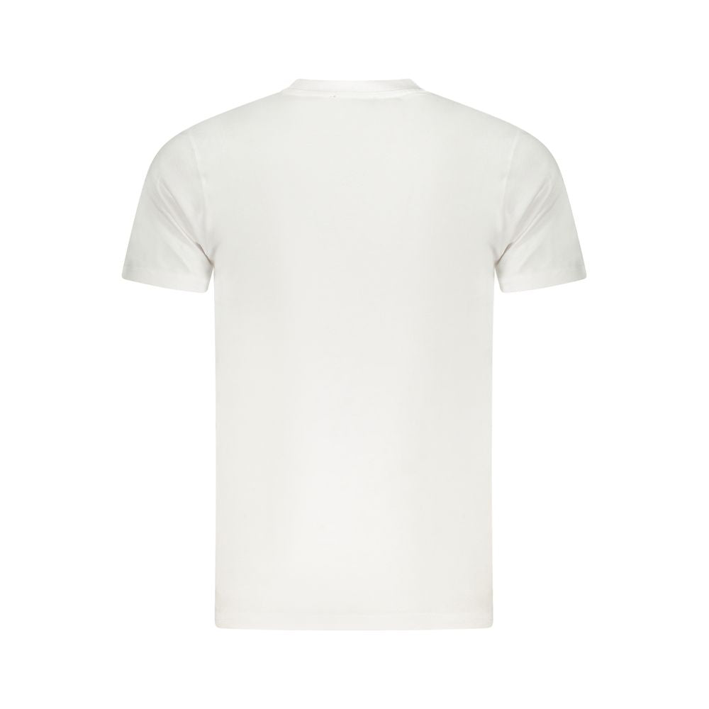Cavalli Class White Cotton Men T-Shirt CA-36700-M