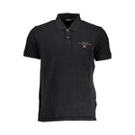 Napapijri Black Cotton Men Polo Shirt NA-37030-S