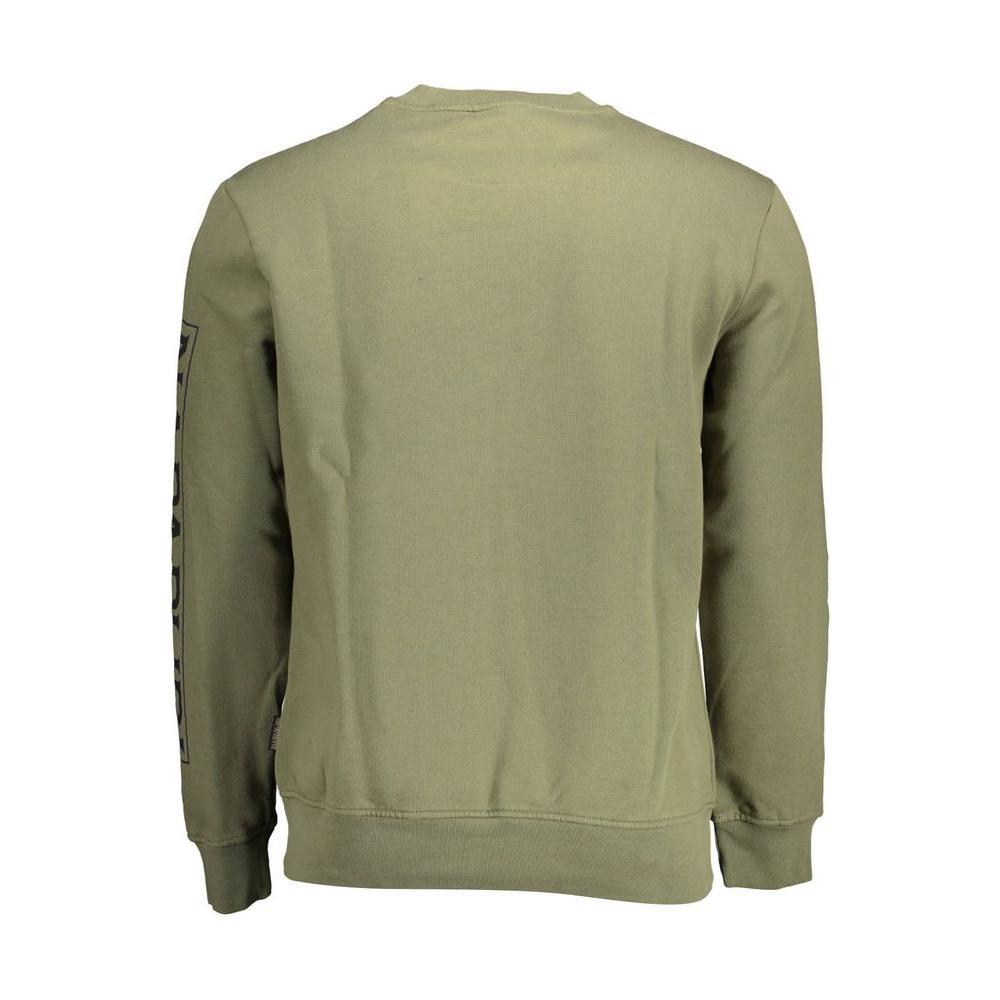 Napapijri Green Cotton Men Sweater NA-37049-S