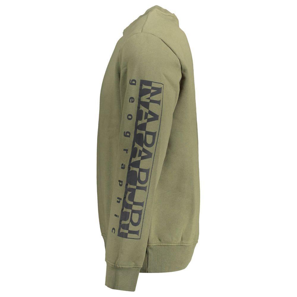 Napapijri Green Cotton Men Sweater NA-37049-S