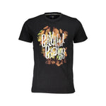 Cavalli Class Black Cotton Men T-Shirt CA-37793-XL
