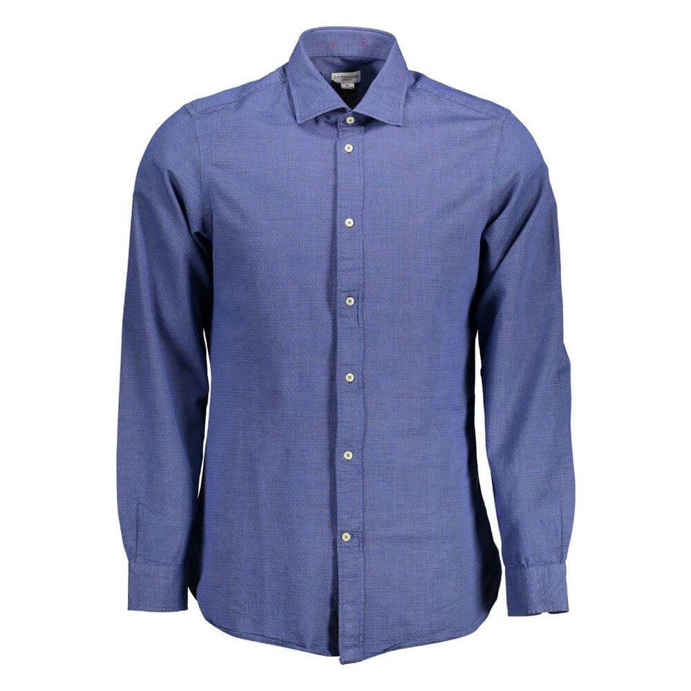 U.S. POLO ASSN. Blue Cotton Men Shirt US-37809-M