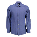 U.S. POLO ASSN. Blue Cotton Men Shirt US-37809-M
