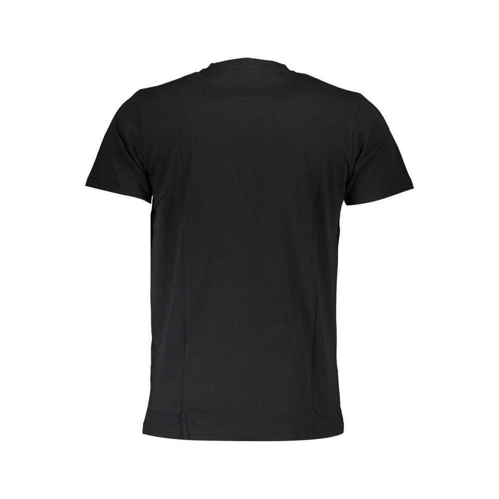 Cavalli Class Black Cotton Men T-Shirt CA-37793-XL