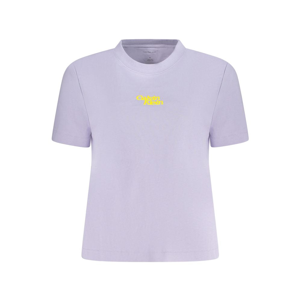 Calvin Klein Purple Cotton Women T-Shirt CA-38300-L