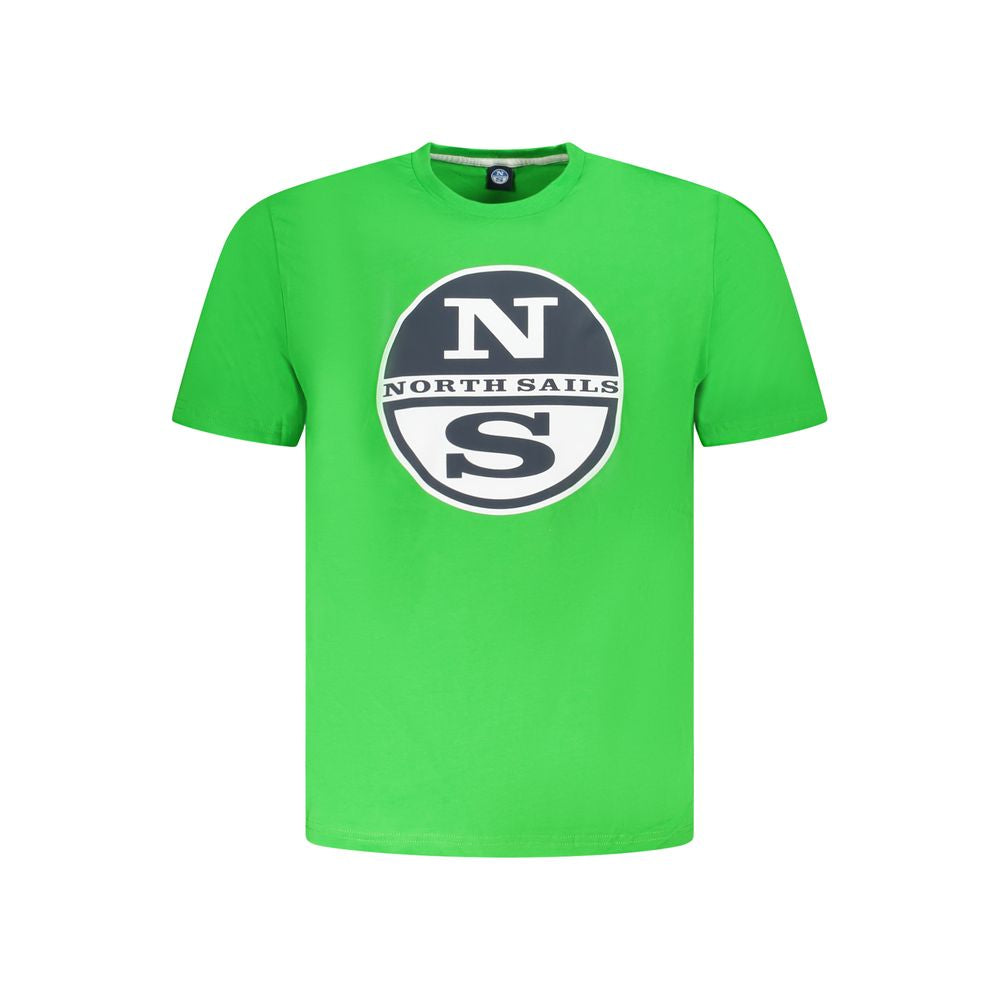 North Sails Green Cotton Men T-Shirt NO-38678-S