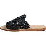 Dolce & Gabbana Black Monochrome Braided Raffia Slides Shoes MV7316-40