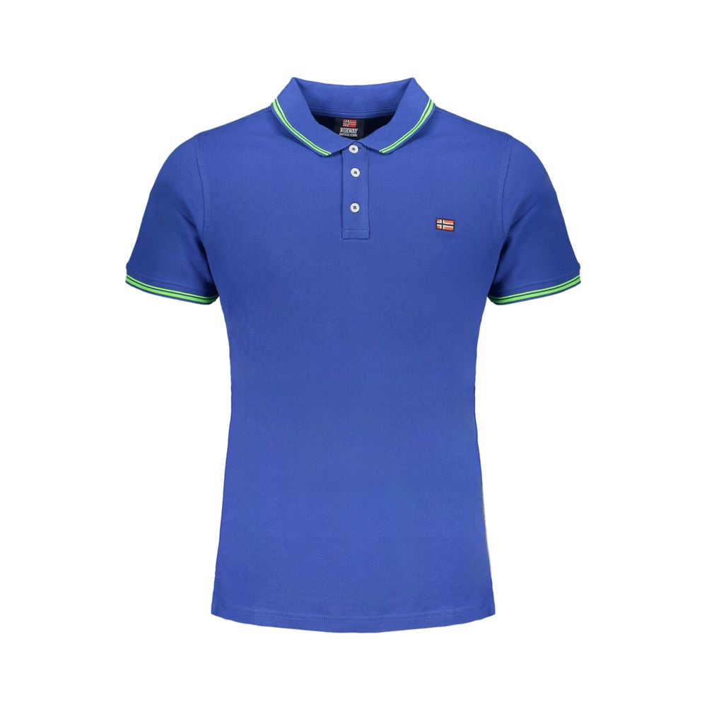 Norway 1963 Blue Cotton Polo Shirt NO-31093-M