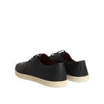 Dolce & Gabbana Black Leather Bee Crown Low Top Sneakers Shoes MV7320-42