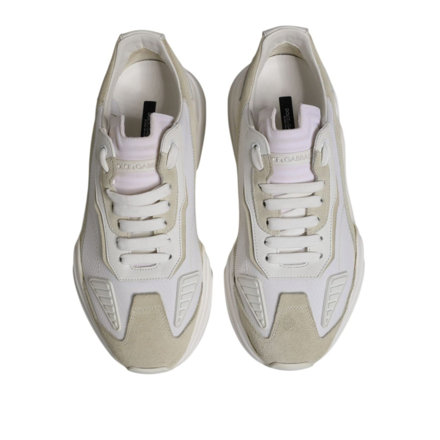Dolce & Gabbana White Low Top Daymaster Men Sneakers Shoes MV7348-41.5