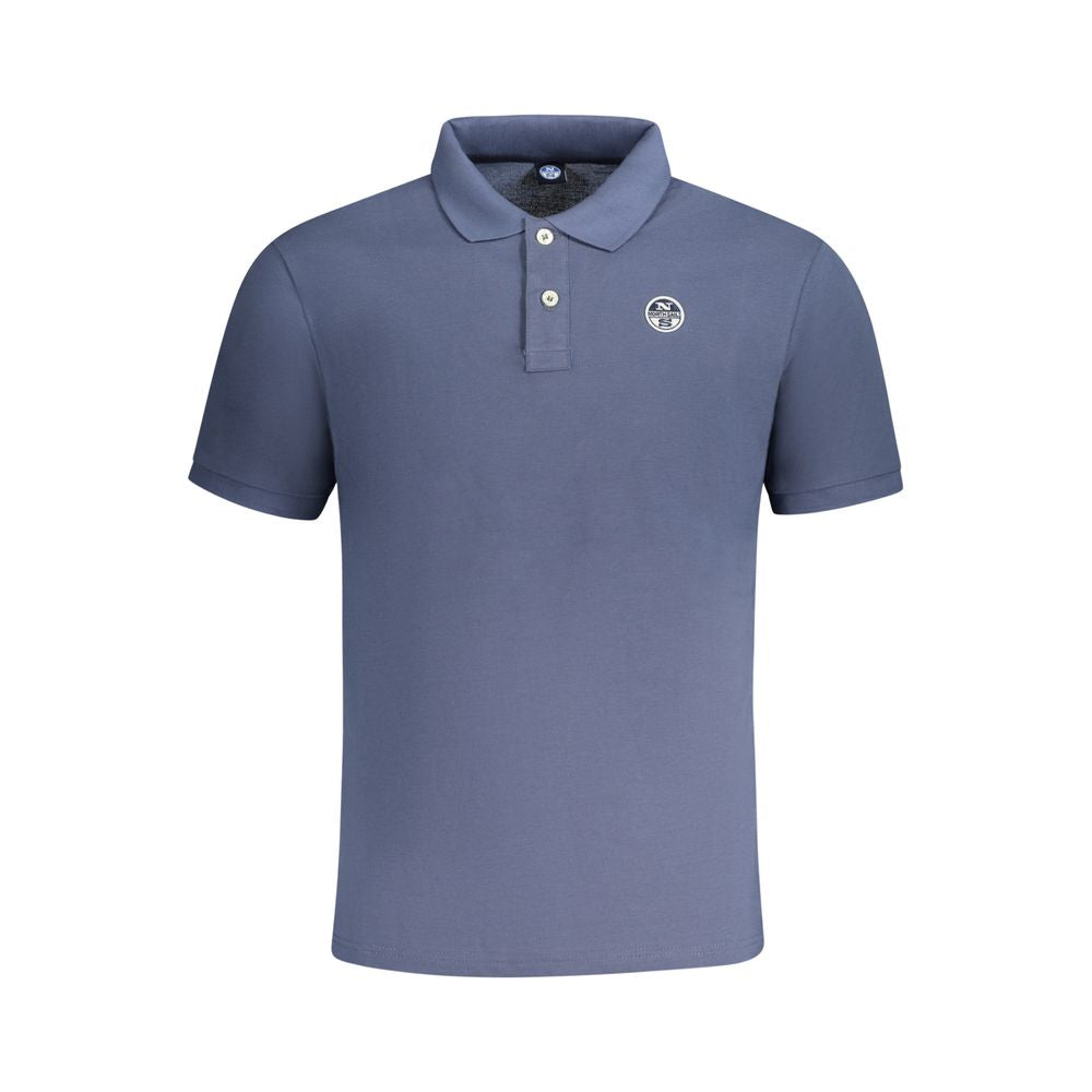 North Sails Blue Cotton Men Polo Shirt NO-33982-S
