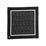 Dolce & Gabbana Black White Printed Square Foulard Scarf