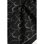Dolce & Gabbana Black White Printed Square Foulard Scarf MS7236