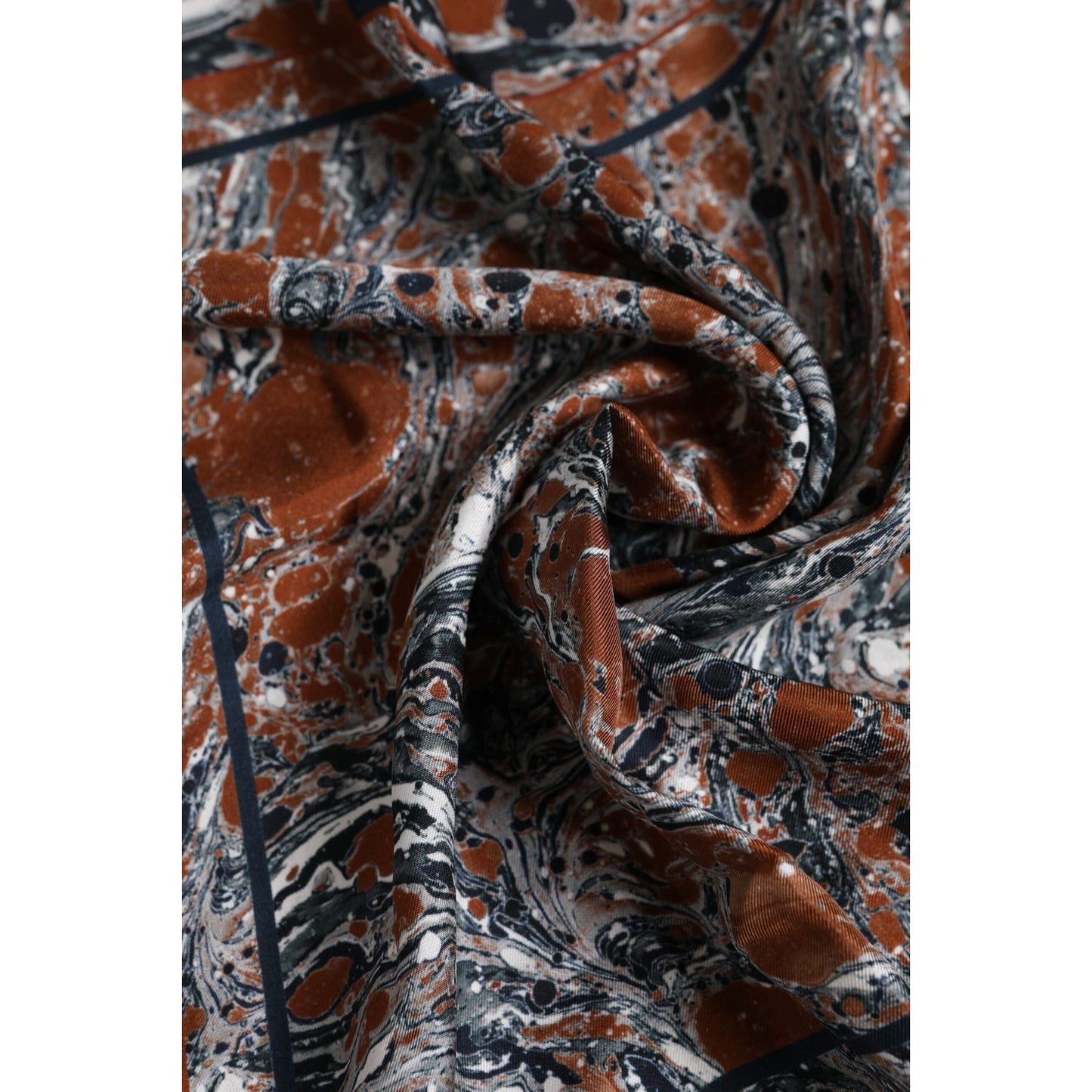 Dolce & Gabbana Multicolor Marble Silk Square Foulard Scarf