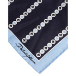 Dolce & Gabbana Blue Printed Silk Square Men Foulard Scarf