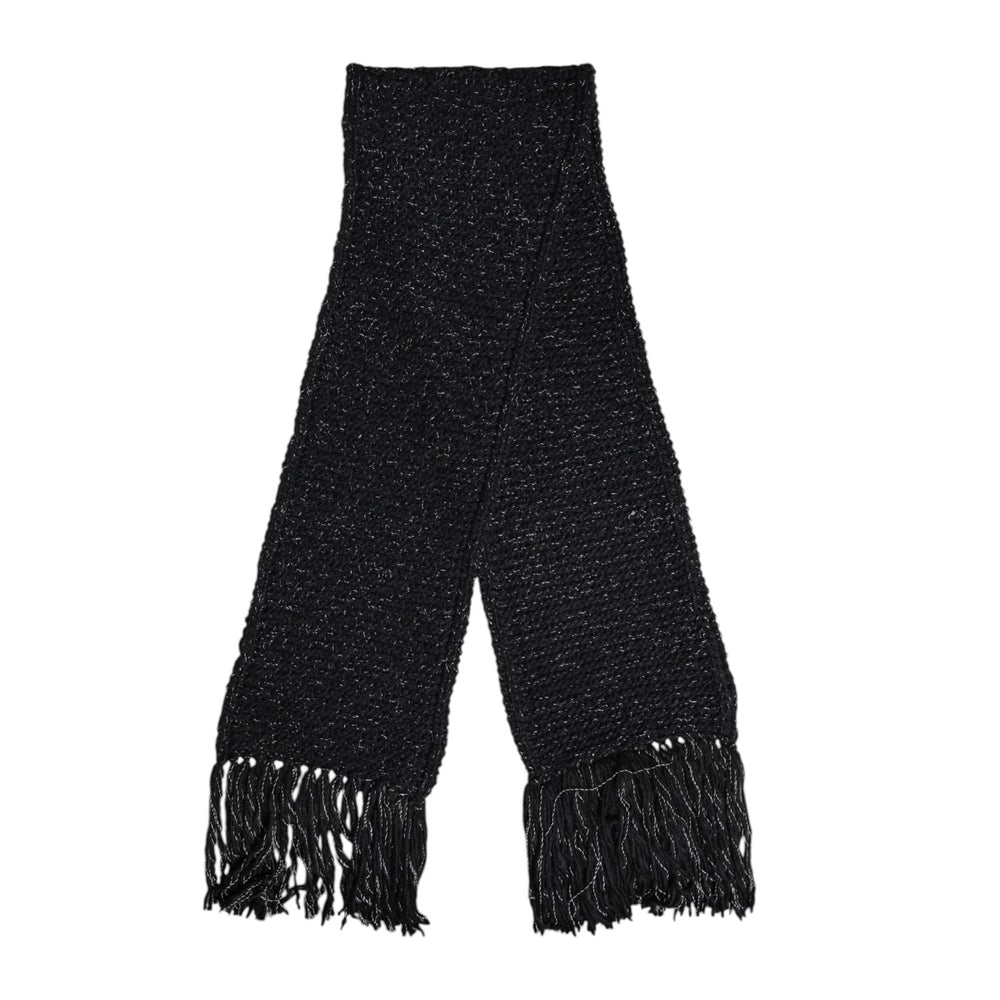 Dolce & Gabbana Black Cashmere Neck Warmer Wrap Shawl Scarf