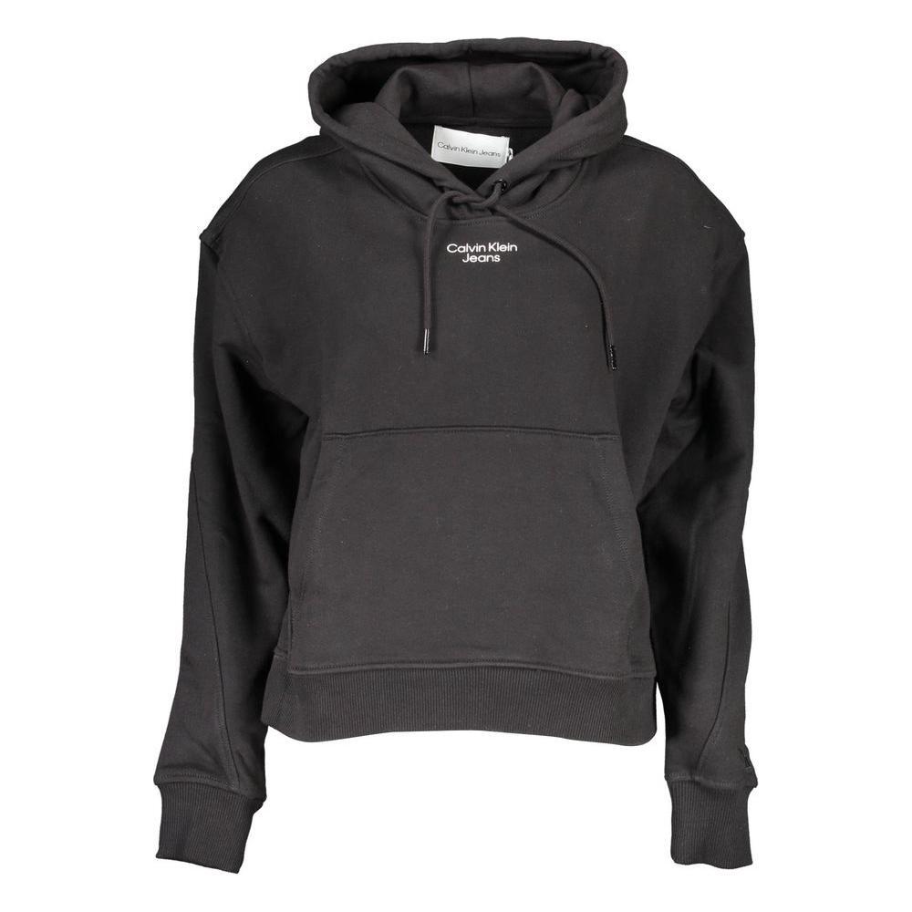 Calvin Klein Black Cotton Women Sweater CA-13155-XL