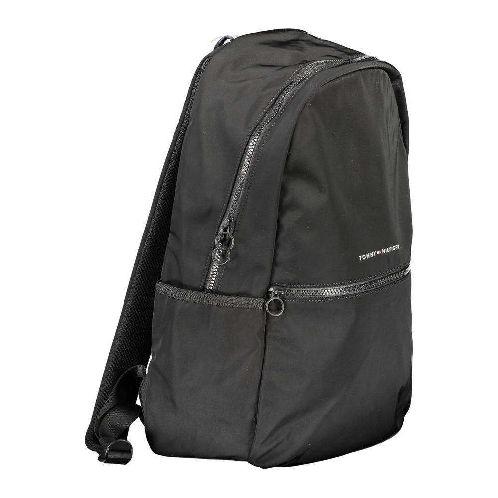 Tommy Hilfiger Black Polyester Backpack TO-16789