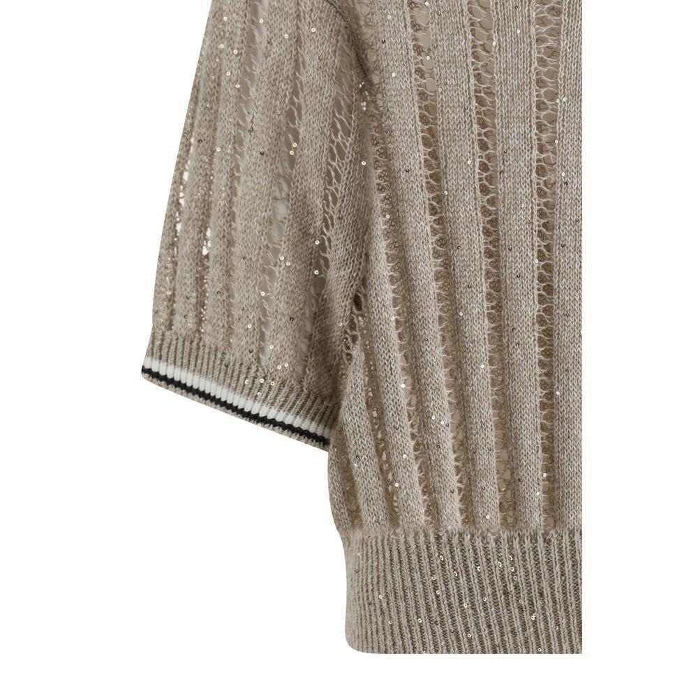 Brunello Cucinelli Openwork knit pattern Sweater with sequins BR-MCO559400CJK08-XXL